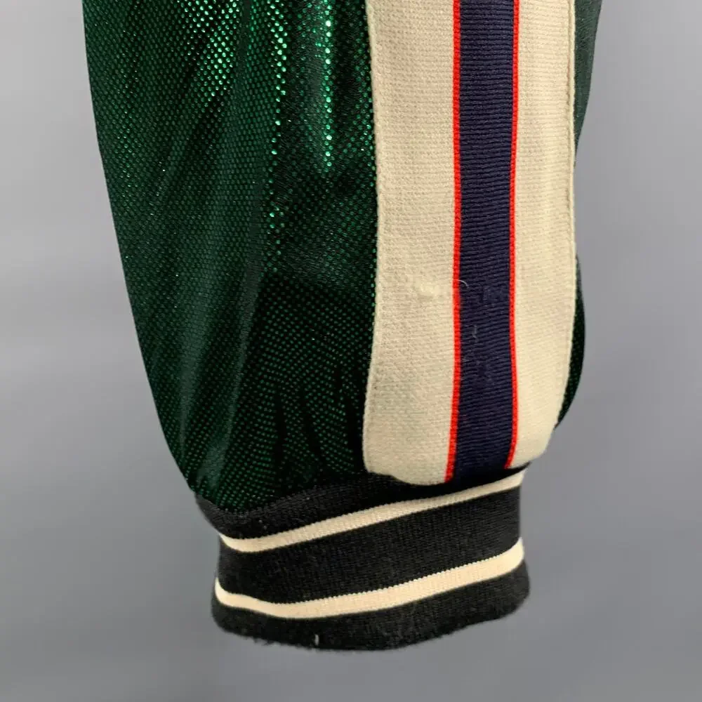 GUCCI Size XXL Green Side Stripe Acetate Blend Cruise Tracksuit